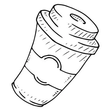 Plastic, paper cup for coffee icon. Stock Illustration