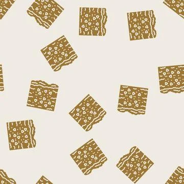 Plastic particles soil glyph seamless pattern Stock Illustration
