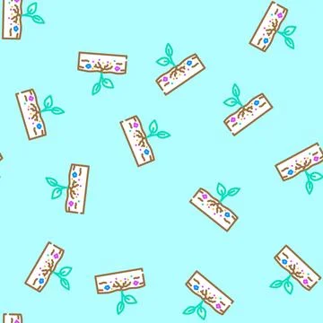 Plastic particles soil vector seamless pattern Stock Illustration