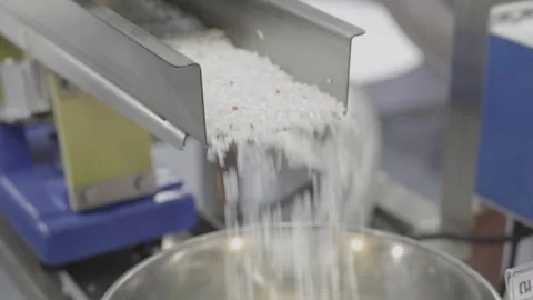 Plastic pellet feeding, Plastic material processing, Industrial automation, P Stock Footage 337543616