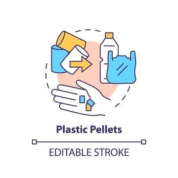 Plastic pellets concept icon. idea thin line illustration 스톡 일러스트
