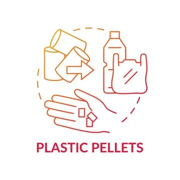 Plastic pellets concept icon. idea thin line illustration イラスト素材