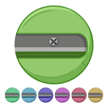 Plastic pencil sharpen cartoon vector graphic Stock Illustration