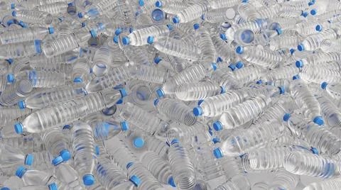 Plastic Pet Bottles 3D Rendering Stock Illustration