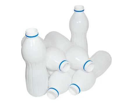 Plastic PET bottles on a white background Stock Photos