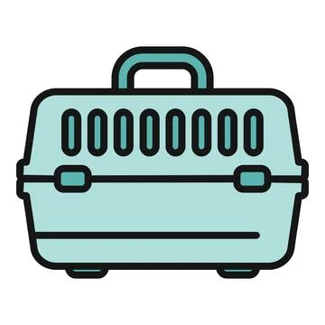 Plastic pet carrier providing safe animal transport Stock Illustration