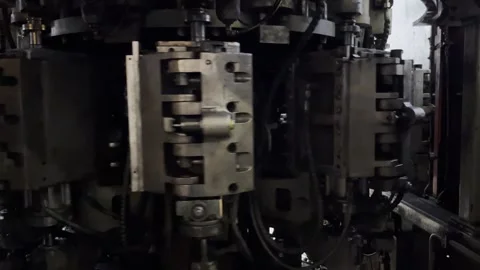 Plastic pet preforms blow machine. Stock Footage 265788163