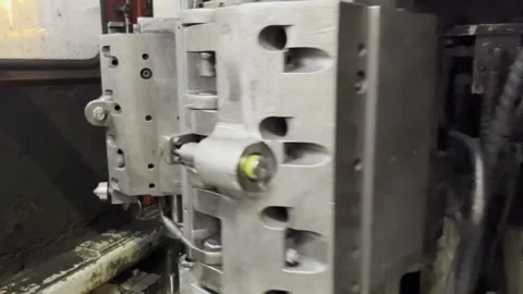 Plastic pet preforms blow machine. Stock Footage 265788364