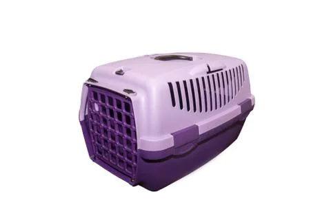 Plastic pets carrier box medium size Stock Photos