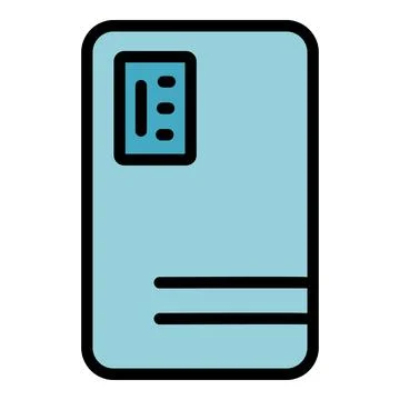 Plastic phone case icon vector flat Illustrazione stock