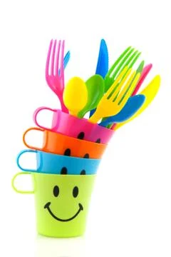 Plastic picnic Stock Photos