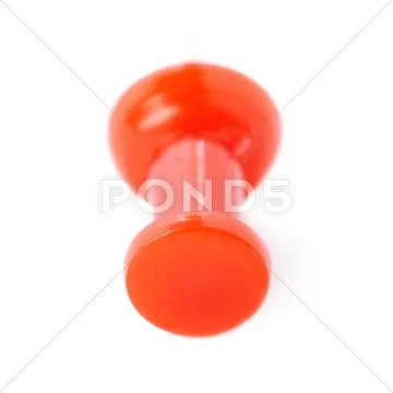 Plastic pin isolated over the white background Stock Photos