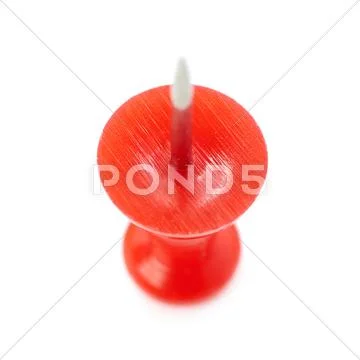 Plastic pin isolated over the white background Stock Photos