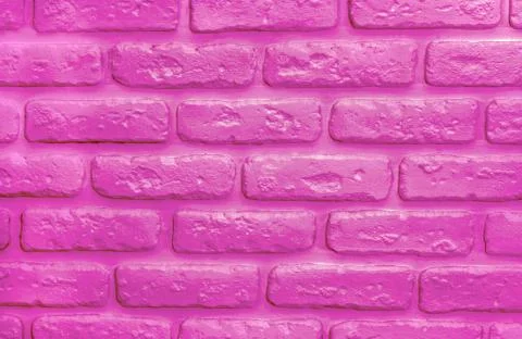 Plastic pink bricks background. Modern trendy texture Stock Photos