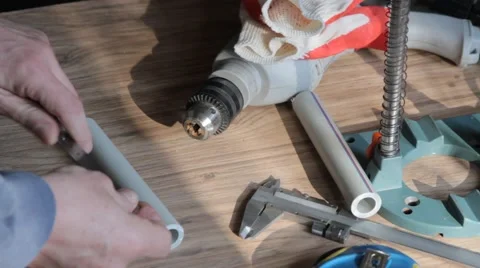 Plastic pipe Video stock 58932078