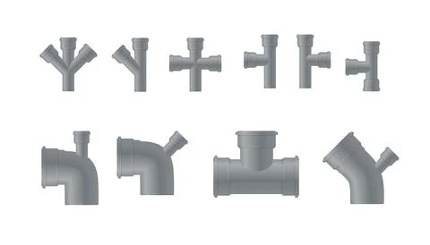 Plastic Pipe. Industry pipeline. waste pipes industrial pipeline tubes plumbing Stock Illustration