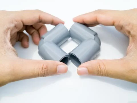 Plastic pipe isolated Stock Photos