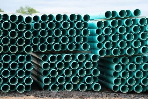 Plastic pipes for building Stock Photos