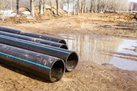 Plastic pipes Stock Photos