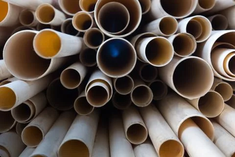 Plastic pipes Stock Photos
