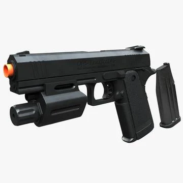 Plastic Pistol Airsoft Gun 217AF 3D Model
