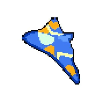 Plastic plane toy pixel art vector illustration Stock Illustration