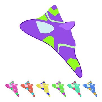 Plastic plane toy vector cartoon graphic Stock Illustration