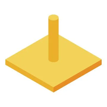 Plastic plastering trowel icon, isometric style Stock Illustration