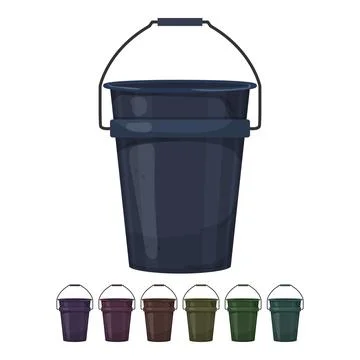 Plastic plastic bucket container cartoon vector graphic Stock-Illustration