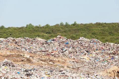 Plastic pollution in the environment Stock Photos
