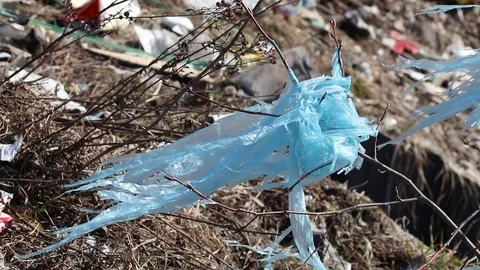 Plastic pollution Stock Footage 108430764