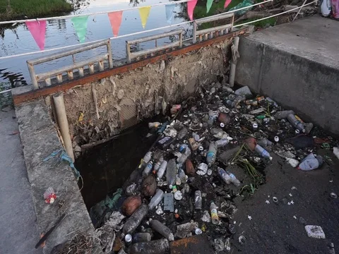 Plastic pollution Stock Footage 120839264