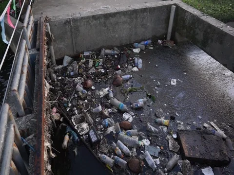 Plastic pollution Stock Footage 120839269