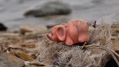 Plastic pollution is a growing environmental problem for next generations. Stock Footage 123788099