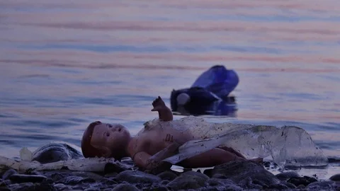 Plastic pollution is a growing environmental problem for next generations. Stock Footage 123788240