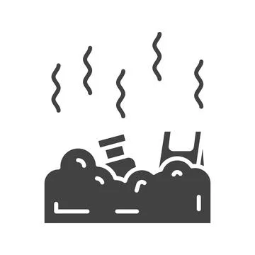 Plastic Pollution Icon Image. Stock Illustration