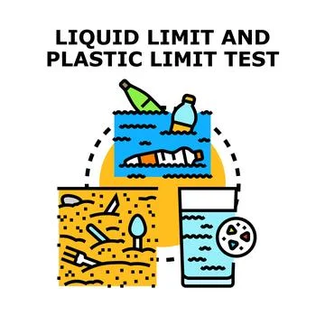 Plastic pollution impact on environment and water testing Stock Illustration