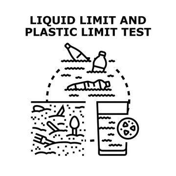 Plastic pollution impact on environment and water testing Stock Illustration