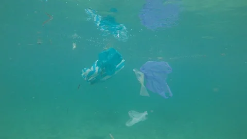 Plastic pollution in ocean Vídeo Stock 88609342