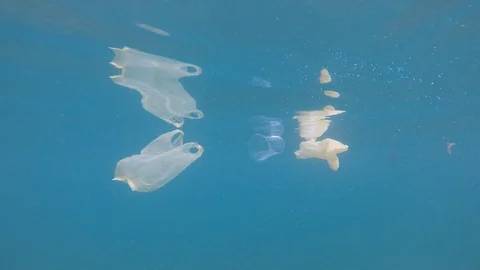 Plastic pollution in ocean Stock-Footage 88610065
