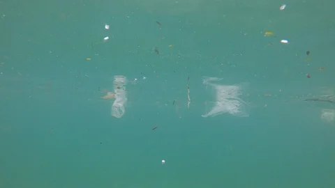 Plastic pollution in ocean Vídeo Stock 88643299