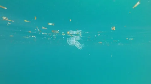 Plastic pollution in ocean Stock-Footage 88643635