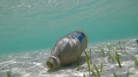 Plastic pollution in ocean Stock Footage 89705314