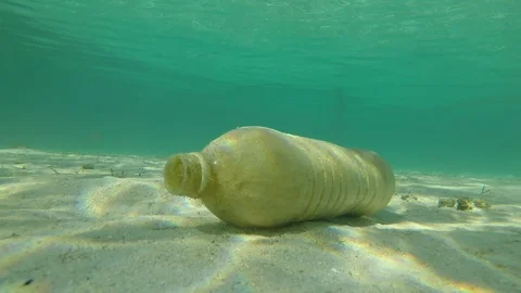 Plastic pollution in ocean Video stock 89859257