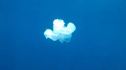 Plastic pollution in ocean Stock Footage 102029852