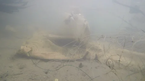 Plastic pollution in ocean Vídeo Stock 109258090