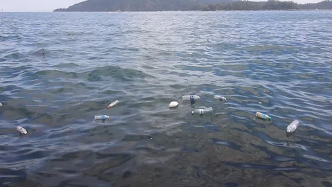 Plastic pollution in ocean Stock Footage 111793798