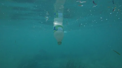 Plastic pollution in ocean 스톡 동영상 118055611