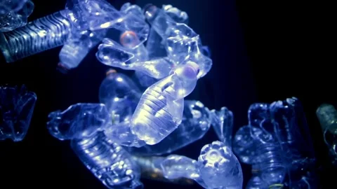 Plastic Pollution pollutants and plastic debris video footage 4k. 스톡 동영상 334660117