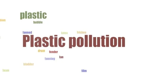 Plastic Pollution Tag Cloud Animated On White Background Stock Footage 107244820